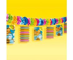 Girlande Totally Tiki 370 cm Hawaii Party Deko Karibik Dekoration Geburtstagsdeko Mottoparty