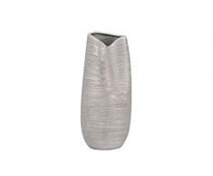 Beliani Extravagante und dekorative Vase in Metall-Look silbern Derbe