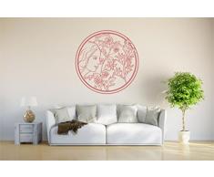 INDIGOS 4051095463917 Wandtattoo / Wandsticker - d127 sexy Frau Ornament , Vinyl, haselnussbraun, 40 x 39 x 1 cm