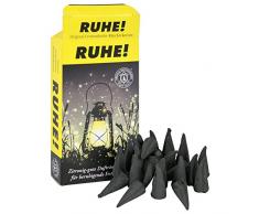 Crottendorfer Räucherkerzen RUHE! - mit leichtem zitronigen Duft um lästige Gäste zu vermeiden - 3er Pack in Größe M - 3x24 Stück - Made in Germany