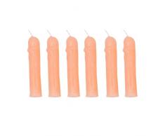 BESTOYARD 6 Stück Niedrigtemperatur-Kerzen Romantische Wachs-Tropfkerzen für Paare, Liebhaber, romantische Atmosphäre, Bachelor Party Favors