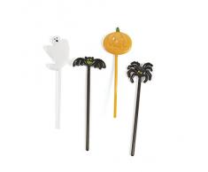 Halloween Party-Picks-Spieße-Picker 72 Stück mit Geist Kürbis Spinne und Fledermaus Palandi®
