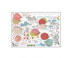 Trada Bunter Ballon Wandaufkleber, DIY Cute Cartoon Hintergrund Wanddekoration Wandaufkleber personalisiert Wandtattoo für Schlafzimmer Kinderzimmer Wandaufkleber (Mehrfarbig)