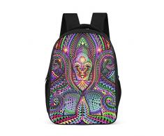 QVOOD Kinderrucksack Schulrucksack Abstrakt Buddha-Figur Kinder Rucksack Kindergartentasche Kindergartenrucksack Atmungsaktiv Schultasche für Kinder Grey OneSize
