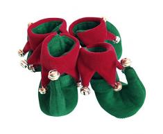 DAYOLY Weihnachtsstiefel für Haustiere, rutschfeste Clownstiefel, Geschenktasche für Katzen und Hunde 2#