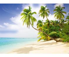 Regulär Preis 69,95 EUR! AKTION! BEGRENZTE STÜCKZAHLEN! 87002 Fototapete SELBSTKLEBEND Breite 272cm Höhe 198cm 8 Teile Beach in the South Seas wieder ablösbar Tapete