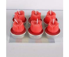 XIAOTAIZINAI Künstliche Rosenkerze Aromatherapie Rauchlose Kerze Romantische Duftdekoration Wohnkultur Geburtstagsfeier Hochzeit Geburtstagsgeschenk-A