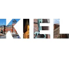 WANDTATTOO w574 mehrfarbige Wandschrift Kiel Wandaufkleber, 80x23 cm