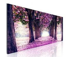 murando Bilder 135x45 cm - Vlies Leinwandbild - 1 Teilig - Kunstdruck - Modern - Wandbilder XXL - Wanddekoration - Design - Wand Bild - Natur Park Blumenweg c-A-0052-b-d