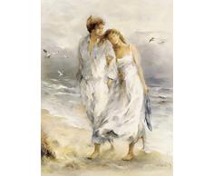 Artland Qualitätsbilder I Poster Kunstdruck Bilder 30 x 40 cm Menschen Paar Malerei Creme B9BC Verliebt