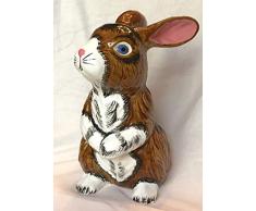 Hase Osterhause stehend Figur Handarbeit handbemalt Deko