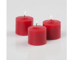 Richland Votivkerzen 12-er Set Brenndauer 10 Stunden, Farbe Rot ohne Duft
