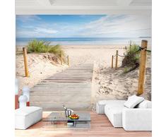 Fototapete Strand Meer 396 x 280 cm Vlies Wand Tapete Wohnzimmer Schlafzimmer Büro Flur Dekoration Wandbilder XXL Moderne Wanddeko - 100% MADE IN GERMANY - Nordsee Ostsee Landschaft Runa Tapeten 9007012b