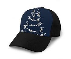Hongyan Baseballkappe, Fußball, Weihnachtsbaumkugeln, Vaterhut, verstellbar, atmungsaktiv, für Herren und Damen, Snapback, Trucker-Kappe, Schwarz