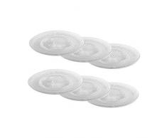 DRULINE 6er-Set Glasteller Ø 32 cm Transparent