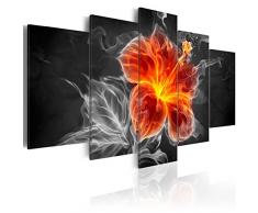 murando - Bilder 200x100 cm Vlies Leinwandbild 5 TLG Kunstdruck modern Wandbilder XXL Wanddekoration Design Wand Bild - Abstrakt Blumen Fire Feuer 020101-261
