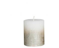 Stumpenkerze Rustik weiß