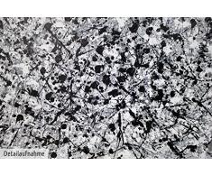 KunstLoft® XXL Gemälde Gut und Böse 200x100cm | original handgemalte Bilder | Abstrakt Schwarz Weiß XXL | Leinwand-Bild Ölgemälde einteilig groß | Modernes Kunst Ölbild