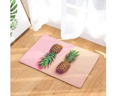 Baisheng Umwelt-Blumenblatt-Ölgemälde Rutschfeste Badematte/Küchen-Wolldecke/Schlafzimmer-Matte wasserabsorbierend schnell trocknend (Ananas 24-15.7x23.6Zoll /40x60cm)