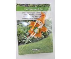 JoJo, Wichtel Arts, J023-070, Glückswichtel, Gartenwichtel, Filz, orange, 8cm