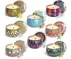 Opiqcey Aroma Kerzen,8 Stück Duftkerzen Geschenk Set