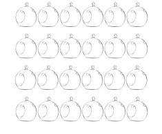 KnikGlass Kugelkerzen zum Aufhängen, 80 mm, Kreative Haus Hängende Glasball Teelichthalter Glaskugeln Romantische Hochzeitsfeier Hauptdekoration(24 Pcs/Set)