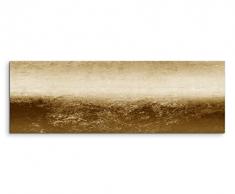 150x50cm Wandbild Panorama Fotoleinwand Bild in Sepia Malerei Abstrakt