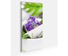 Acrylglasbilder 40x100cm Wellness Spa Kräuter Blumen lila weiß Feng Shui Ruhe Acrylbild Acrylglasbild Druck Acryl Acrylglas Bild Bilder 14A9400