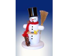 Rudolphs Schatzkiste Räuchermann Schneemann mit Zylinder BxHxt 10,5x18x10,5cm NEU Rauchmann Räucherfigur Räucherkerze Figur Holz Seiffen Erzgebirge Holz Rauchfigur Dekoration Weihnachten