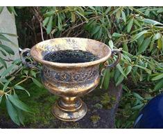 Dekorativer Übertopf Amphore Pflanztopf Vase Schale Eisen Antik-Look