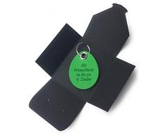 Schlüsselanhänger aus Filz - Oster-Ei/Ostern - Gras-grün - mit Namensgravur-als Geschenk und Glücksbringer