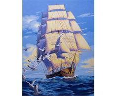 DUKEMG DIY ölgemälde malen nach Zahlen Kits Maritime Navigation leinwand wandkunst Wohnzimmer Hause Kaffee Hotel bar schmücken Geschenk 40x50 cm mit gerahmten Pinsel