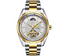 HWCOO Schöne Coole Uhr TEVISE Uhr Tourbillon Leuchtstern automatische mechanische Herrenuhr (Color : 4)