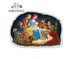 A/X 13 cm x 8,9 cm für Weihnachten Krippe Heilige Familie Auto Autoaufkleber Fenster Aufkleber Vinyl Car Wrap Body für Auto DIY