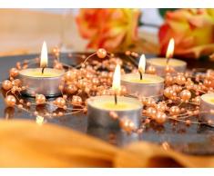 Perlengirlanden zur Tischdekoration (orange)