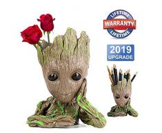 Homened Baby Groot Blumentopf Figur - Übertopf Groß Aquarium Deko Figur Holz Aschenbecher Stiftehalter