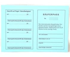 10 X Alkohol Ausweis Säuferpass Scherzartikel Trinkerpass Säuferpässe Pass Party