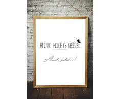 Spruch-Poster | Küche Wohnzimmer WG | Kunstdruck als Wand-Dekoration für den Bilderrahmen