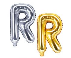 DekoHaus Folienballons Buchstaben / Zahlen Höhe 35 cm Farben: Gold oder Silber (R, Gold)