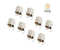 Kitchen-dream 8 Stück Serviettenringhalter, Jute Serviettenringe, Sackleinen Serviettenring mit Spitze, Serviettenringe Serviettenhalter für Partydekoration Tischdekoration