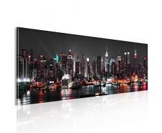 murando - Acrylglasbild New York 120x40 cm - Glasbilder - Wandbilder XXL - Wandbild - Bilder - Skyline NY Stadt City d-B-0087-k-a