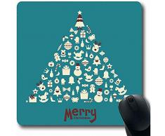 Mauspad Moon Blue Schneemann Weihnachtsbaum Urlaub Clip Elch Weihnachten Kerze Ball Box Design Vogel Mauspad Büro Notebook Rutschfeste Computer Gummi Längliche Laptop Mousepad 25X30 Cm
