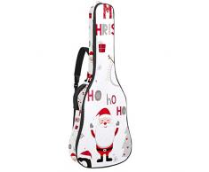 Gitarrentasche in voller Größe, 10 mm extra dick gepolstert für 104,1 cm Akustikgitarre 109x43x12cm/42.9x16.9x4.7 inch Süße Weihnachtsfigur.
