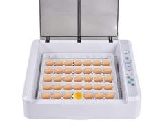 Mnjin Haushalts-Eierinkubator 36 Digital Hatcher Temperaturregelung LED-Eierkerze Automatisches Drehen zum Schlüpfen von Wachteln Hühnerente Gans Truthahn Heimgebrauch