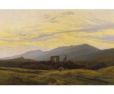 Artland Alte Meister Kunst Wandtattoo Caspar David Friedrich Bilder Romantik 60 x 90 cm Die Ruine Eldenam Riesengebirge Kunstdruck Klebefolie Gemälde R0MT
