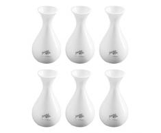 Sandra Rich 53-16 Solo Porzellan Flaschenvase Solo Ø 8cm, Höhe 17cm, weiß (6 Stück)