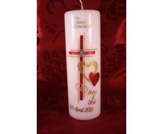 Hochzeitskerze mit Namen & Datum H-87 in verschiedenen Farben