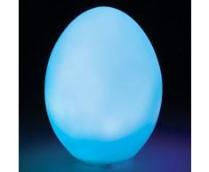 LED Dekolampe als Ei, Dekolicht mit Farbwechsel in Regenbogenfarben, ca. 9,5 cm groß, batteriebetrieben, dekorativer Blickfang für Ihr Zuhause