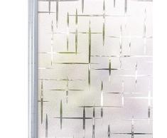 Homein® Fensterfolie Milchglas Fenster Klebefolie Milchglasfolie Sichtschutzfolie Blickdicht Folie Selbstklebend Sichtschutz Statisch Haftend Dekorfolie für Bad Duschkabinen Sterne Kreuz 90 x 200 cm
