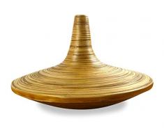 livasia Bambusvase Dekovase asiatische Blumenvase (Handarbeit) Tischvase Bodenvase für Trockenblumen